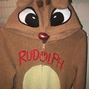 Rudolph adult onesie